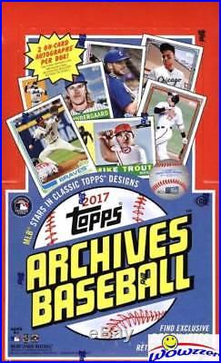 2017 Topps Archives Baseball Factory Sealed HOBBY Box- 2 AUTOGRAPHS! Judge RC Yr