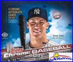 2017 Topps Chrome Baseball Factory Sealed HOBBY JUMBO Box-5 AUTOGRAPHS