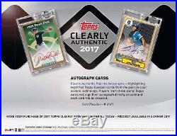 2017 Topps Clearly Authentic Baseball 20 Box Case Hobby Sealed