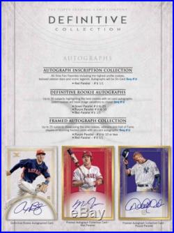 2017 Topps Definitive Baseball Sealed CASE 3 Hobby Boxes HIGH END Presell