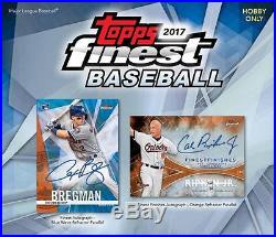 2017 Topps Finest Baseball FACTORY SEALED Hobby 8 Box Case Free S&H 16 Autos