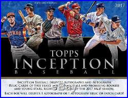 2017 Topps Inception Baseball FACTORY SEALED Hobby 16 Box Case Free S&H