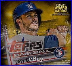 2017 Topps Series 1 Baseball sealed jumbo box 10 packs of 50 MLB cards 1 auto