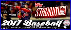 2017 Topps Stadium Club Baseball FACTORY SEALED HOBBY BOX MLB Trading Cards