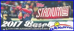 2017 Topps Stadium Club Baseball Factory Sealed HOBBY Box-128 Cards+2 AUTOGRAPHS