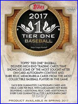 2017 Topps Tier One Baseball Sealed Sealed 12 Box Hobby CASE Cheapest Around