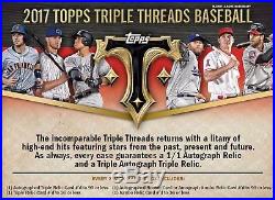 2017 Topps Triple Threads Baseball sealed hobby box 2 packs of 7 MLB cards
