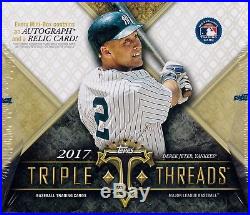 2017 Topps Triple Threads Baseball sealed hobby box 2 packs of 7 MLB cards