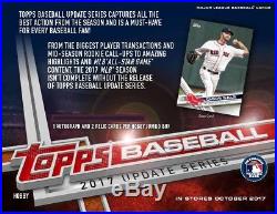 2017 Topps Update Baseball sealed HTA Hobby Jumbo box 10 packs of 50 MLB cards