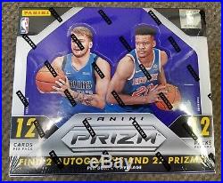 2018-19 Panini Prizm Basketball Factory Sealed Hobby Box 2 Autos + 22 Prizms