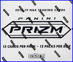 2018-19 Panini Prizm NBA Basketball Trading Cards sealed cello 12 packs 15 cards