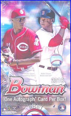 2018 Bowman Baseball Factory Sealed HOBBY box-AUTO, Sterling+Atomic Refractor