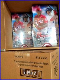 2018 Bowman Baseball Jumbo Factory Sealed Hobby Box 12 Packs & 3 Autos Per Box