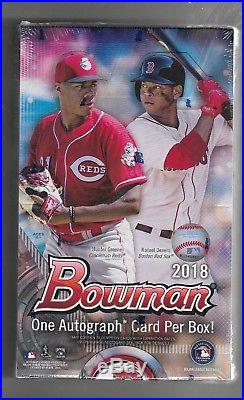 2018 Bowman Baseball Sealed Hobby Box 24 Packs 1 Autograph Card Per Box