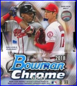 2018 Bowman Chrome Baseball Cards Factory Sealed Hobby Box 2 Autos