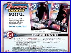 2018 Bowman Draft Baseball (12/05) Factory Sealed Hobby JUMBO Box 3 AUTOS