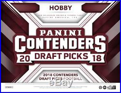 2018 Panini Contenders Draft Picks Football Hobby Sealed Box