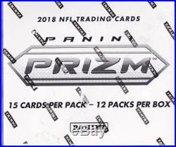 2018 Prizm Football Retail Factory Sealed 12 Pack Cello Box 180 Cards Hot