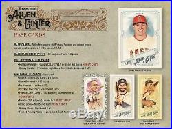 2018 Topps Allen & Ginter Baseball (07/18) Factory Sealed Hobby Box 3 Hits