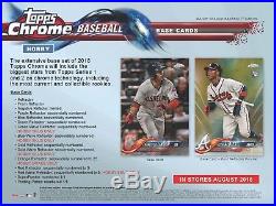 2018 Topps Chrome Baseball (08/01) Factory Sealed Hobby Box 24 Packs 2 Autograph