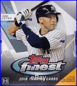 2018 Topps Finest Baseball sealed hobby master box 12 packs 5 MLB cards 2 auto