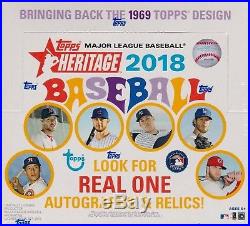 2018 Topps HERITAGE Baseball Series Factory Sealed Retail Box 24 Packs 216 Cards