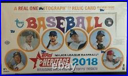 2018 Topps Heritage Baseball Factory Sealed Hobby Box Free Priority Shipping