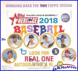 2018 Topps Heritage Baseball MASSIVE Factory Sealed 24 Pack Retail Box-216 Cards