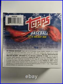 2018 Topps Holiday Baseball Factory Sealed Mega Box with 1 Hit Per QTY