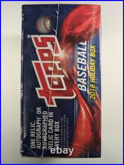 2018 Topps Holiday Baseball Factory Sealed Mega Box with 1 Hit Per QTY