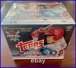 2018 Topps Series 1 Baseball JUMBO Hobby Box Factory Sealed 1 Auto 2 Relics/box