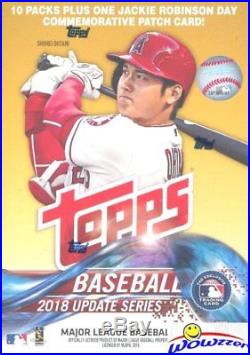 2018 Topps Update Baseball 16 Box Factory Sealed Blaster CASE -16 Robinson PATCH