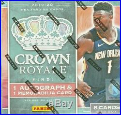 2019 20 Crown Royale Basketball Factory Sealed Hobby Box 1 Auto 1 Relic