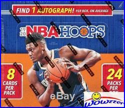 2019/20 Panini Hoops Basketball MASSIVE 24 Pack Sealed Retail Box-AUTO+192 Cards