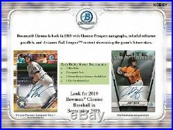 2019 Bowman Chrome Hobby Baseball Unopened Factory Sealed Box 12ct PRE-SELL 9/4