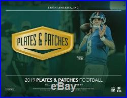 2019 Panini Plates & Patches Football Hobby Sealed Box Pre-order