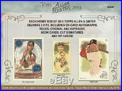 2019 Topps Allen & Ginter Baseball (07/17) Sealed Hobby Box 24 Packs 3 Hits