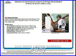 2019 Topps Chrome Baseball Factory Sealed Unopened Hobby Box 24 Packs