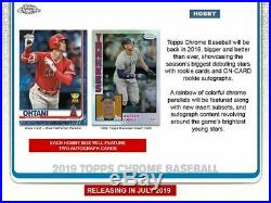 2019 Topps Chrome Baseball Sealed 8 Box HTA Jumbo Case Pre-Sale Guerrero Alonso