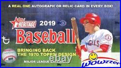 2019 Topps Heritage Baseball Factory Sealed HOBBY Box-AUTOGRAPH/RELIC+BOX LOADER