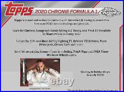 2020 2021 Topps Formula 1 Chrome Racing Hobby Box New Sealed Free Shipping