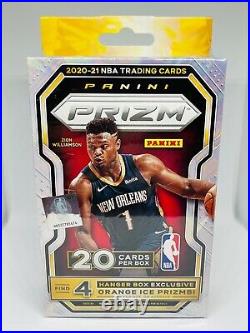 2020-21 Panini Prizm Basketball Hanger Box 20 Cards Orange Ice Brand New Sealed