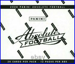 2020 Panini Absolute Football Factory Sealed Fat Pack Cello Box