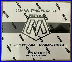 2020 Panini Mosaic Football Cello Box Factory Sealed 12 PACKS 15 CARDS FAT PACK
