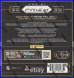 2020 Panini Prizm Football Cards Factory Sealed 10 Pack Mega Box 1 Auto Per