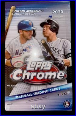 2020 Topps Chrome Baseball Hobby Box Factory Sealed 2 AUTOGRAPHS