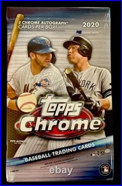 2020 Topps Chrome Baseball Hobby Box Factory Sealed 2 AUTOGRAPHS