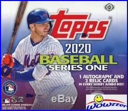 2020 Topps Series 1 Baseball Sealed 6 Box JUMBO HOBBY CASE-18 Auto/GU+12 SILVER