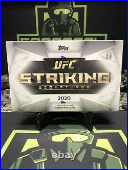 2020 Topps UFC Striking Signatures Factory Sealed HOBBY BOX-Encased AUTOGRAPH