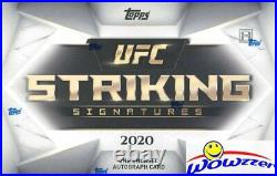 2020 Topps UFC Striking Signatures Factory Sealed HOBBY BOX-Encased AUTOGRAPH
